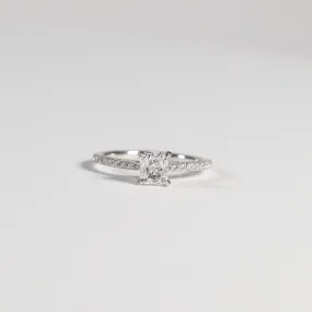 0.80 Cushion Solitaire with Accented Band