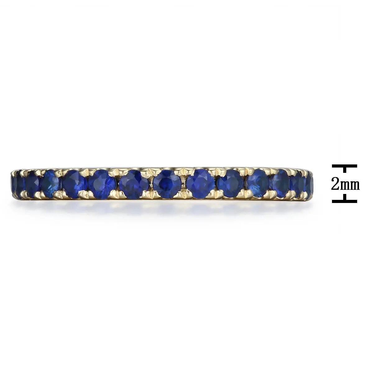 0.99CT TW Blue Sapphire Eternity Band