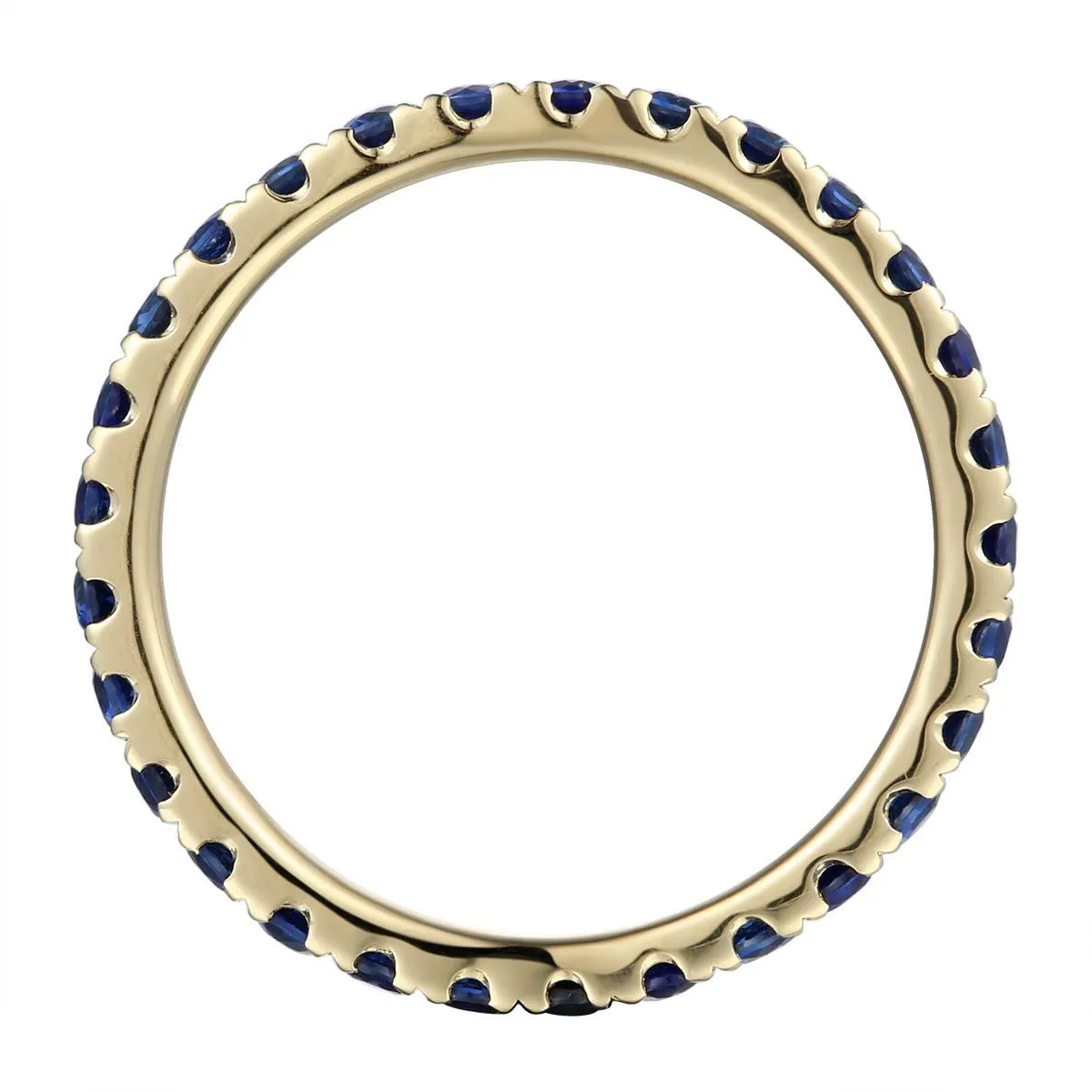 0.99CT TW Blue Sapphire Eternity Band