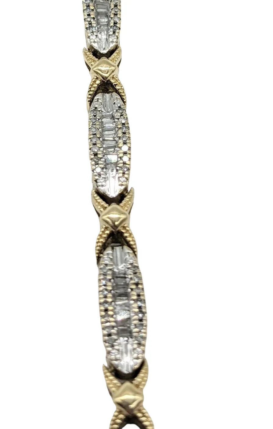 1 1/4 Carat Total Weight diamond and Gold Bracelet