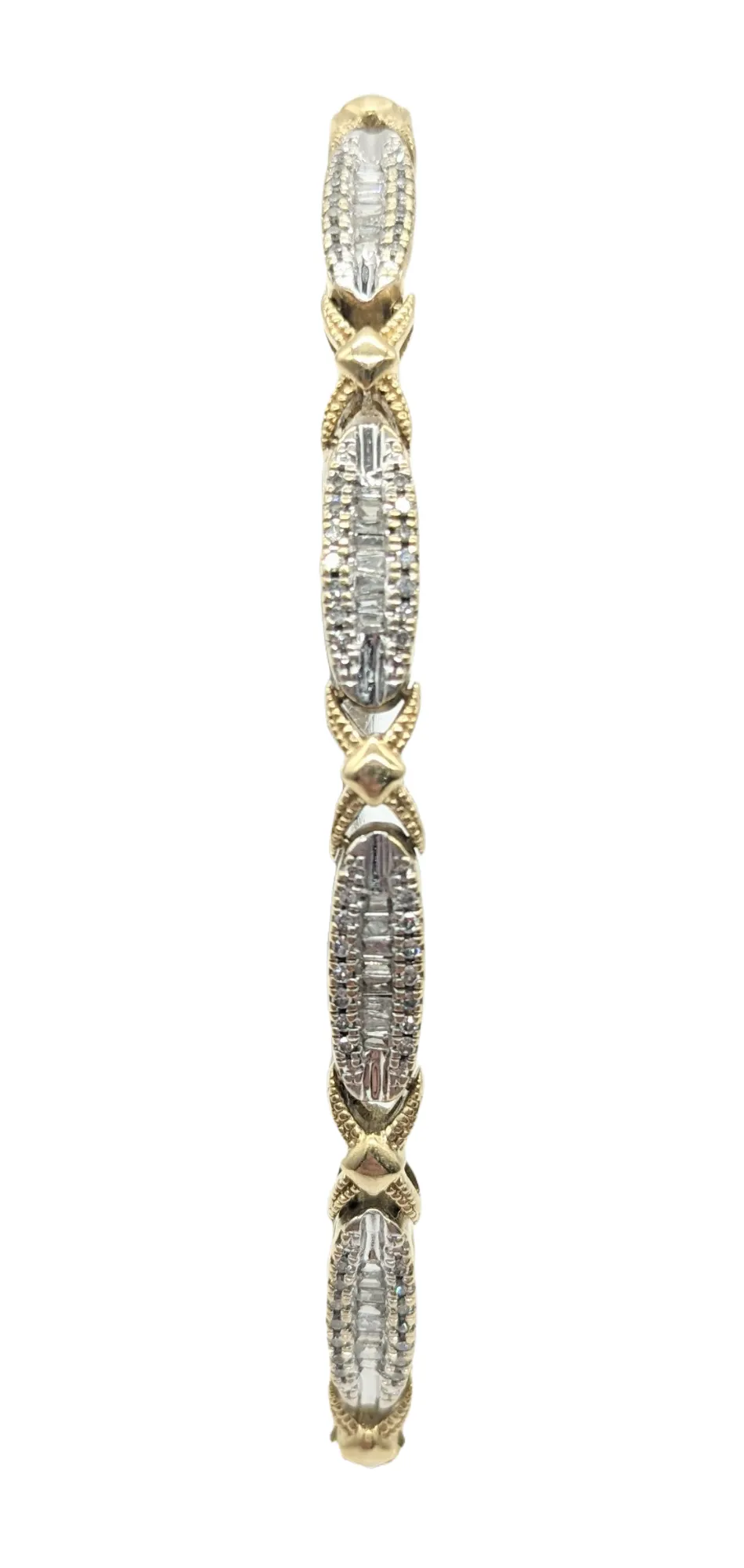 1 1/4 Carat Total Weight diamond and Gold Bracelet