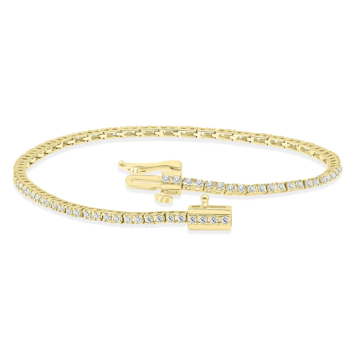 1 Carat Tw Diamond Tennis Bracelet In 14K Yellow Gold