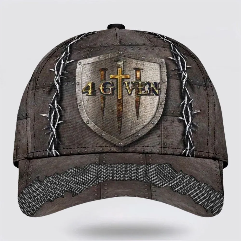 1 Cross 3 Nails 4given All Over Print Baseball Cap, God Baseball Cap, Christian Cap, Christian Hat