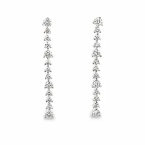 1.09ct 14k White Gold Diamond Drop Earrings