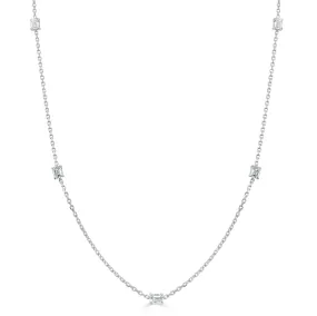 14k Gold & Emerald-Cut Station Necklace - 0.67ct