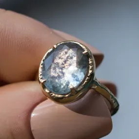 14k Gold Aquamarine Ring- Sz 6.25