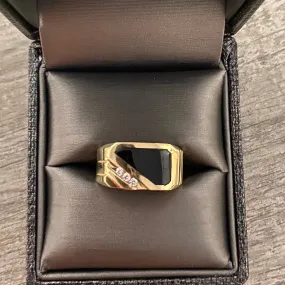 14k Gold Onix Men Ring