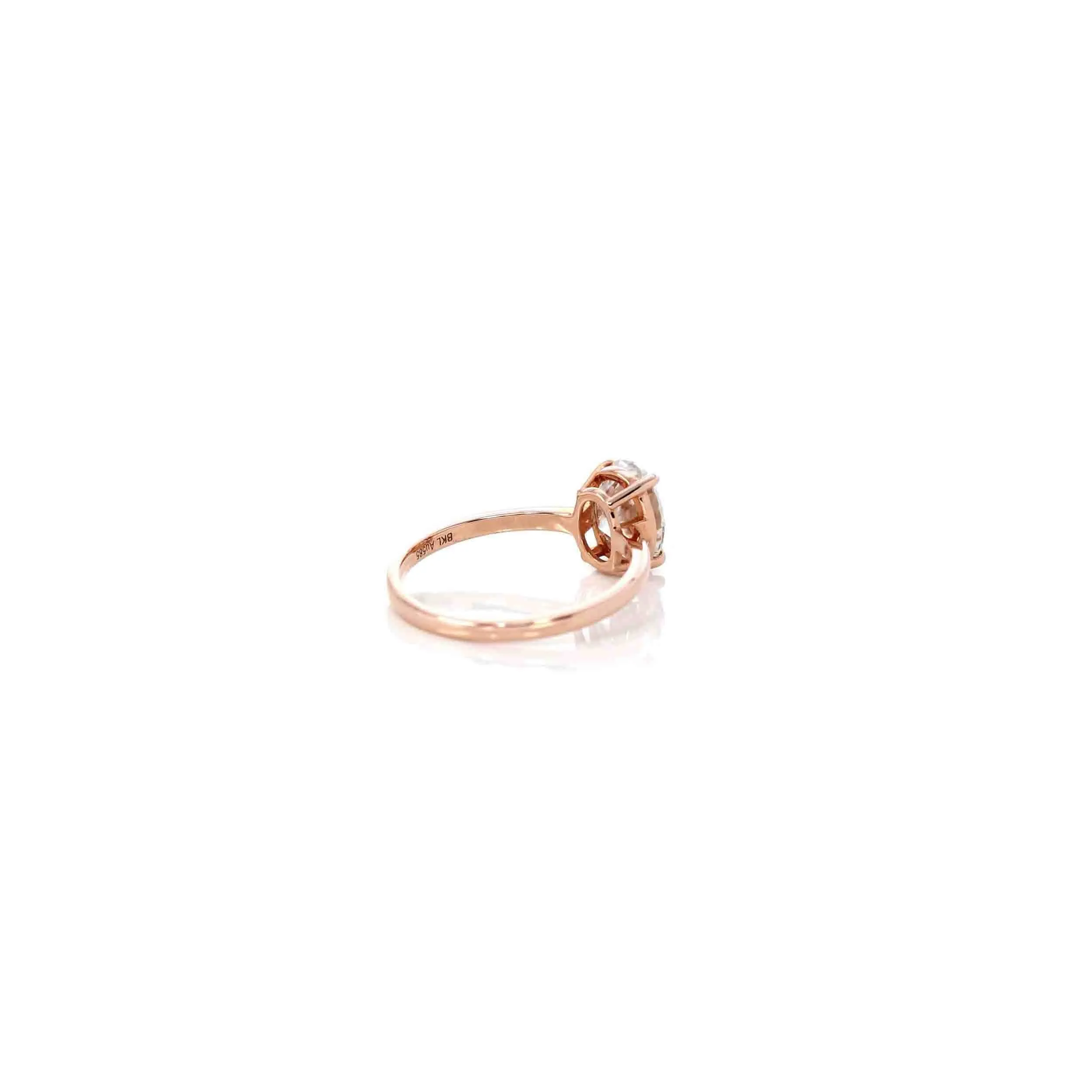 14k Rose Gold Moissanite 1CT Oval  Engagement Ring