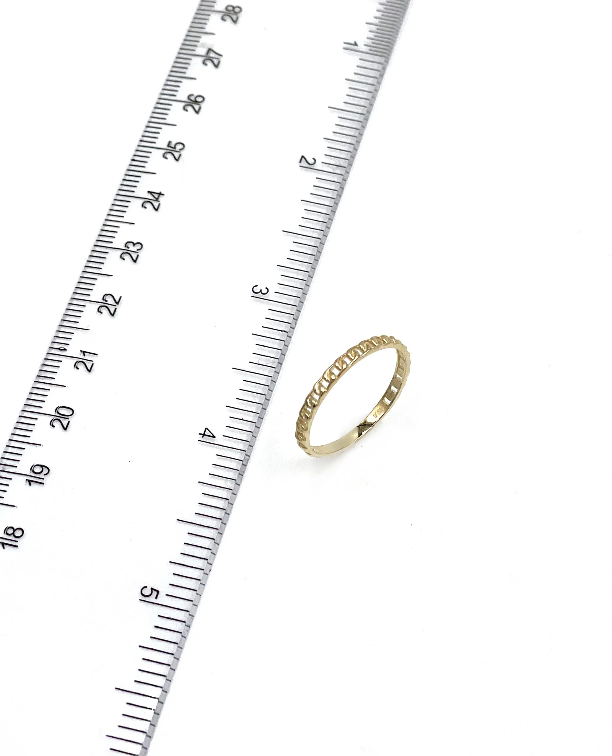 14K Yellow Gold Chain Link Ring