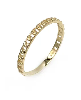 14K Yellow Gold Chain Link Ring