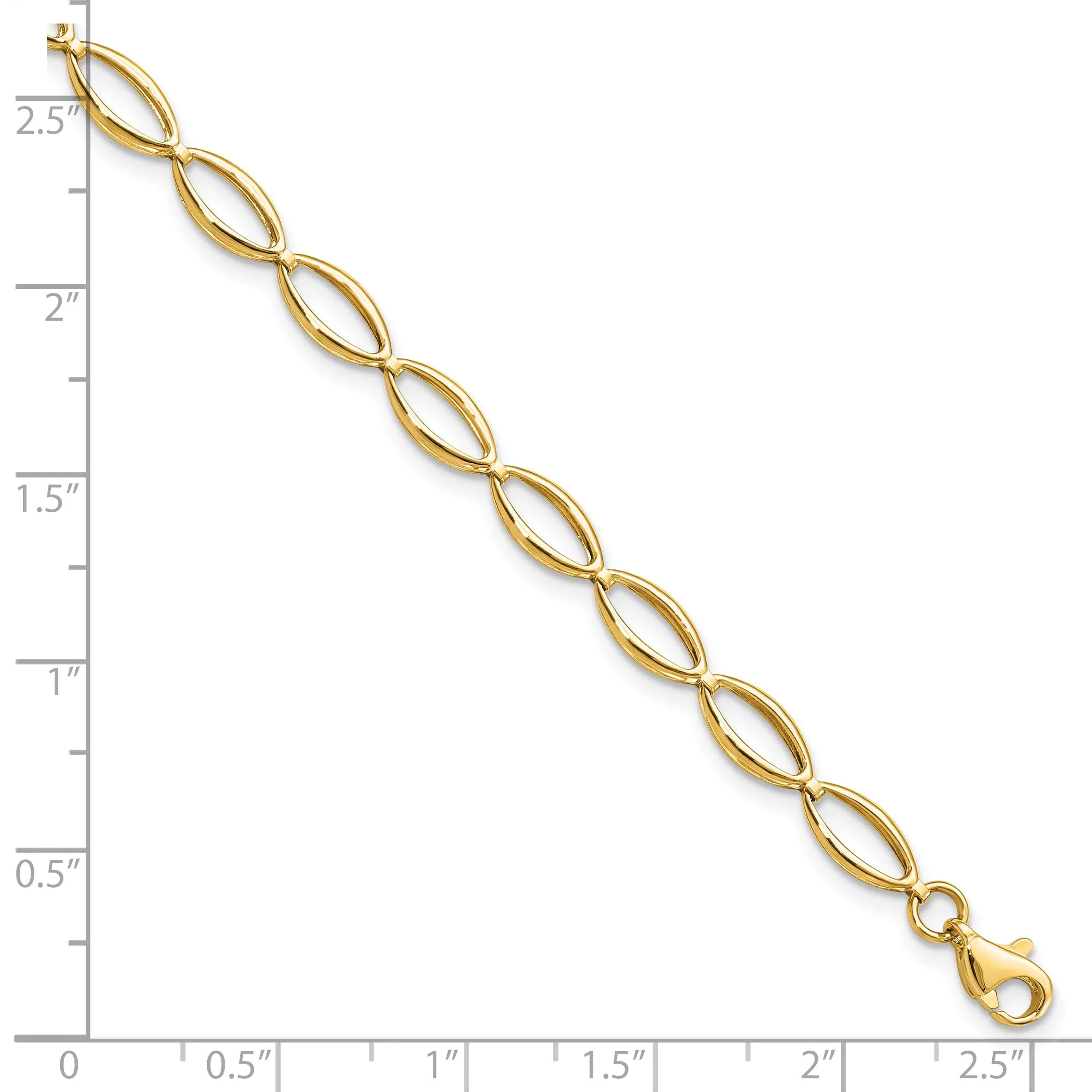 14k Yellow Gold Polished D.C Bracelet