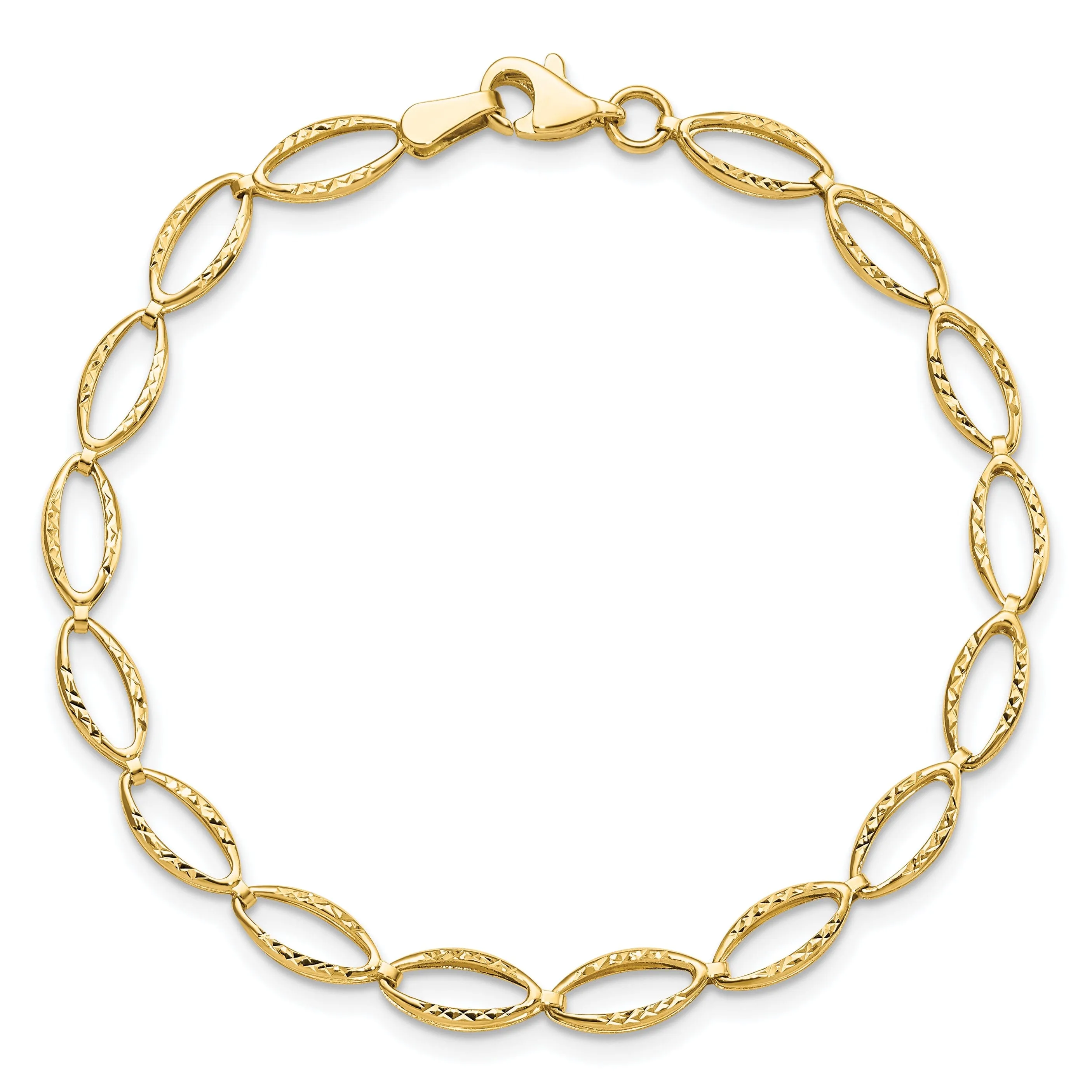 14k Yellow Gold Polished D.C Bracelet