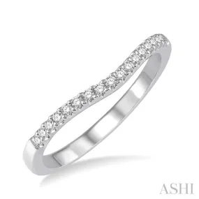 1/6 Ctw Round Diamond Wedding Band for Her in 14K White Gold