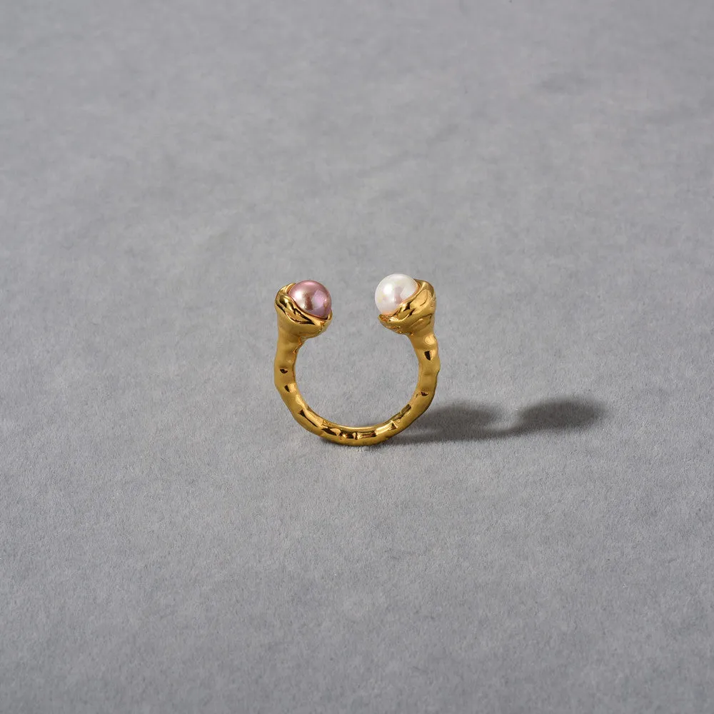 18K Gold Pearl Ring