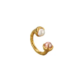 18K Gold Pearl Ring