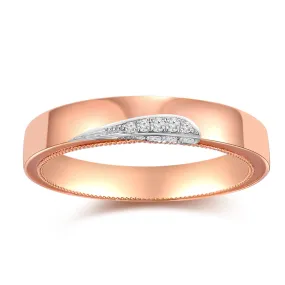 18K Rose Gold Diamond Band