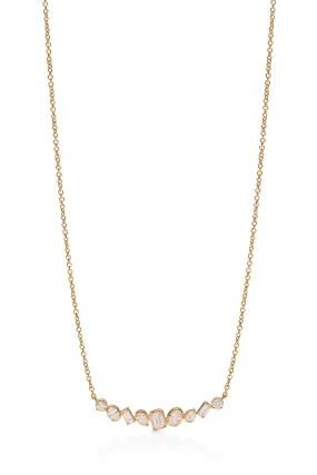 18KY Diamond Bar Necklace