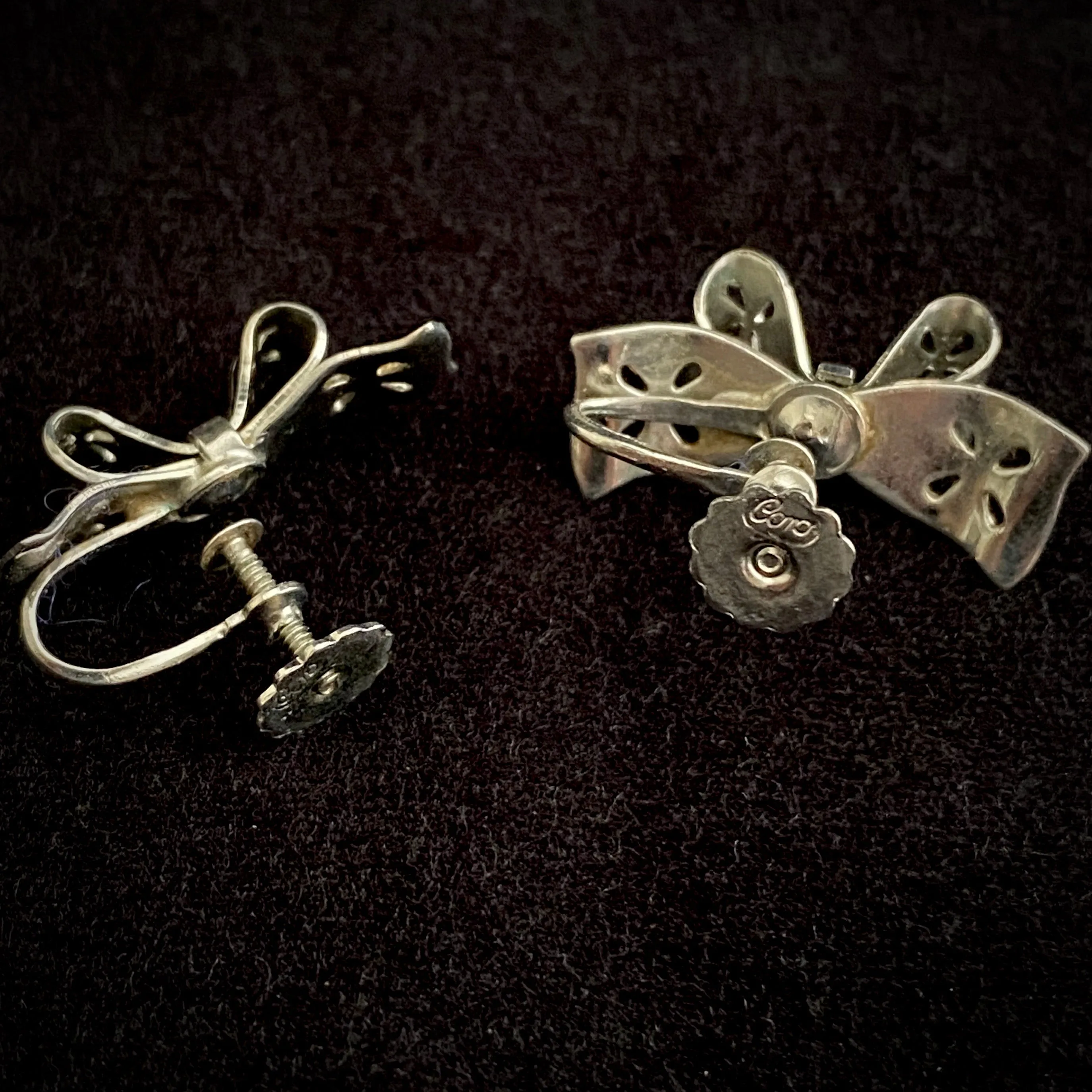 1950s Coro Bow Earrings