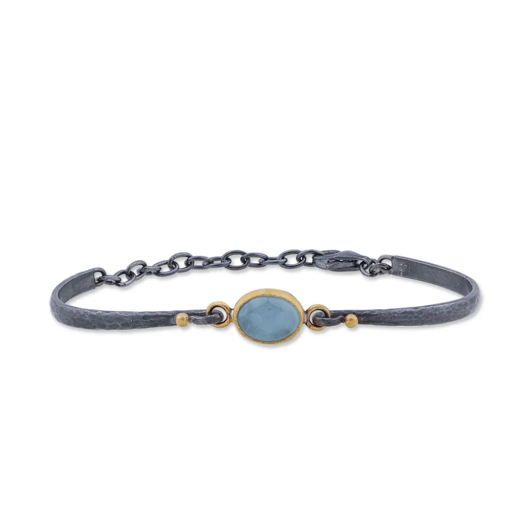 24K Aquamarine Bracelet