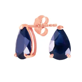 3 Carat 14K Solid Rose Gold Allure Sapphire Stud Earrings