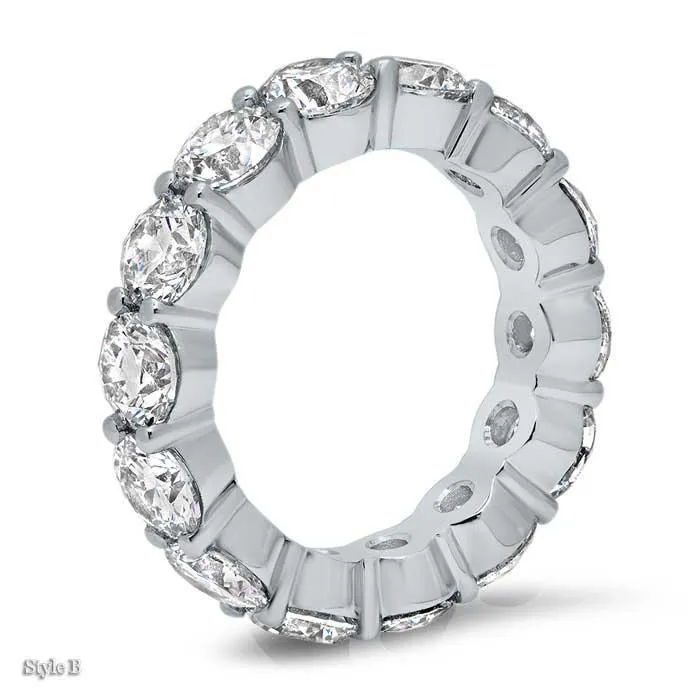 4.5mm Forever One Moissanite Round Eternity Ring, 4.60cttw