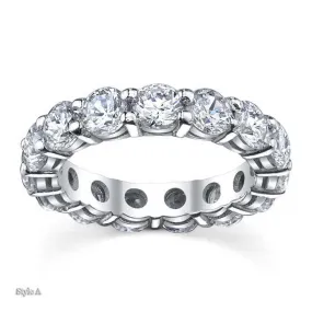 4.5mm Forever One Moissanite Round Eternity Ring, 4.60cttw