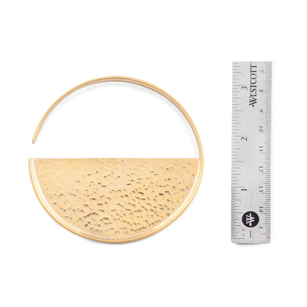 6g Hammered Disc Brass Earrings — Price Per 2