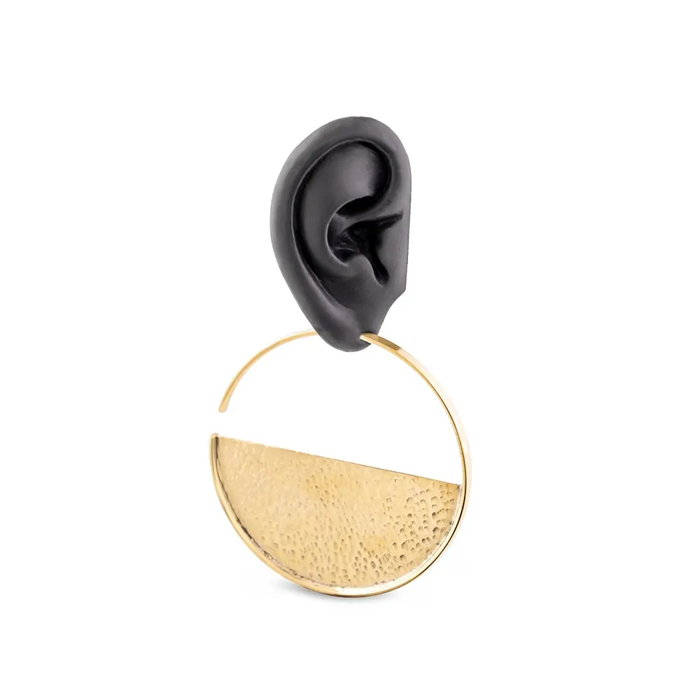 6g Hammered Disc Brass Earrings — Price Per 2