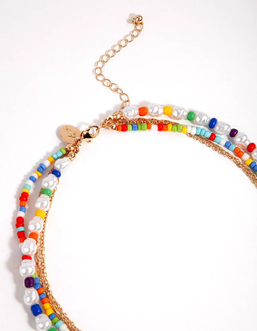 90s Rainbow Layered Necklace