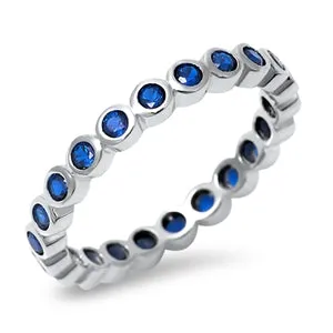 925 Sterling Silver CZ Eternity Ring