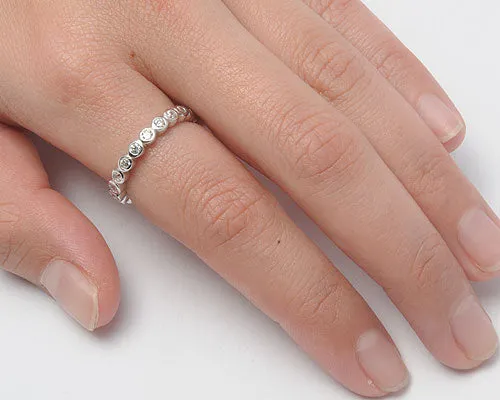 925 Sterling Silver CZ Eternity Ring