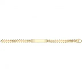 9ct Yellow Gold Hollow ID Bracelet BR684ID