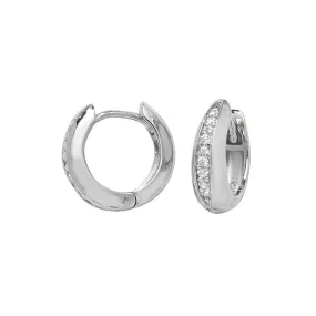 Acotis Silver Earrings Hinged Zirconia G51064