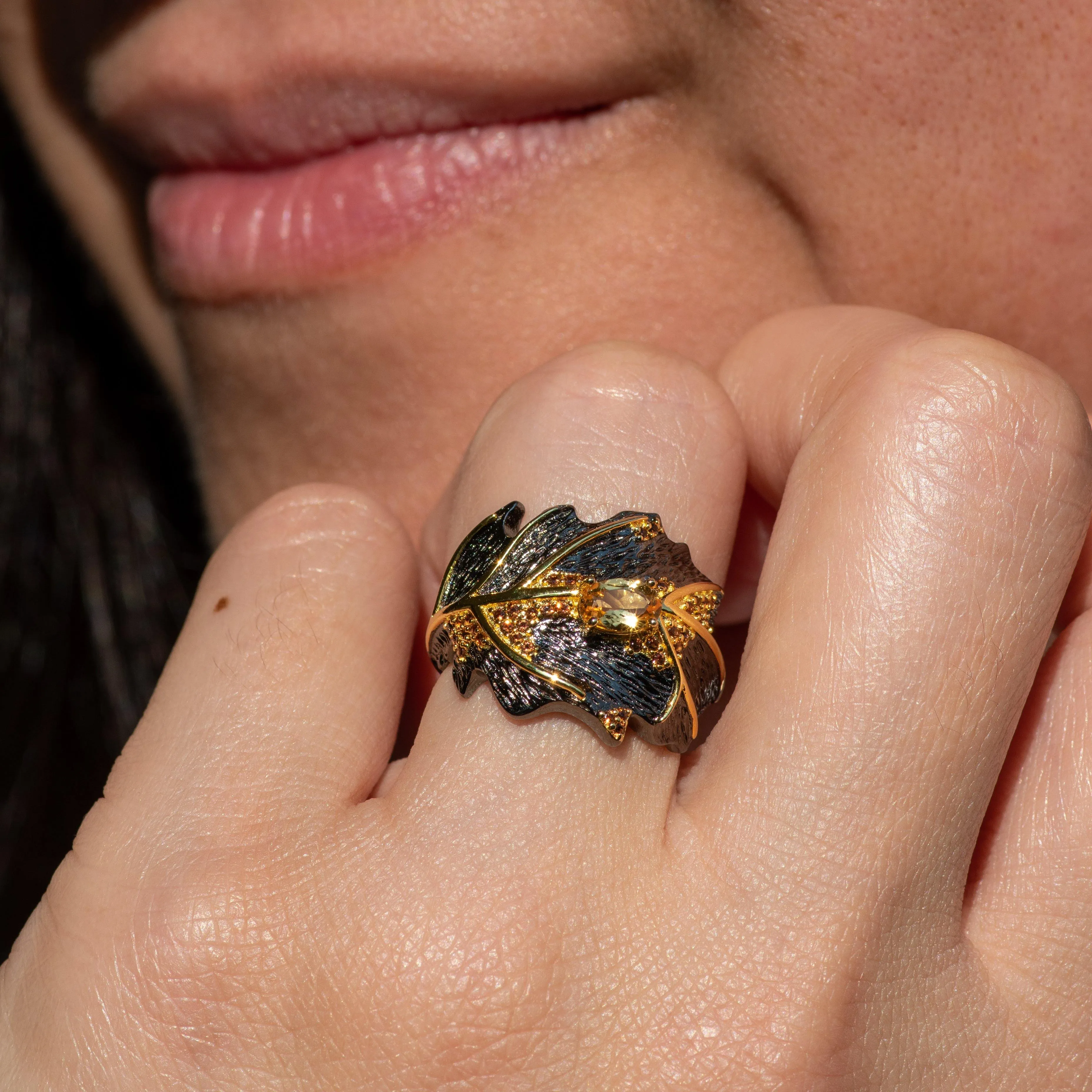 Adair Citrine Ring in Sterling Silver