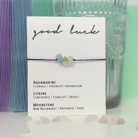 Adjustable Crystal Bracelet - Good Luck