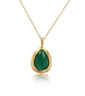 African Emerald Bezel Pendant