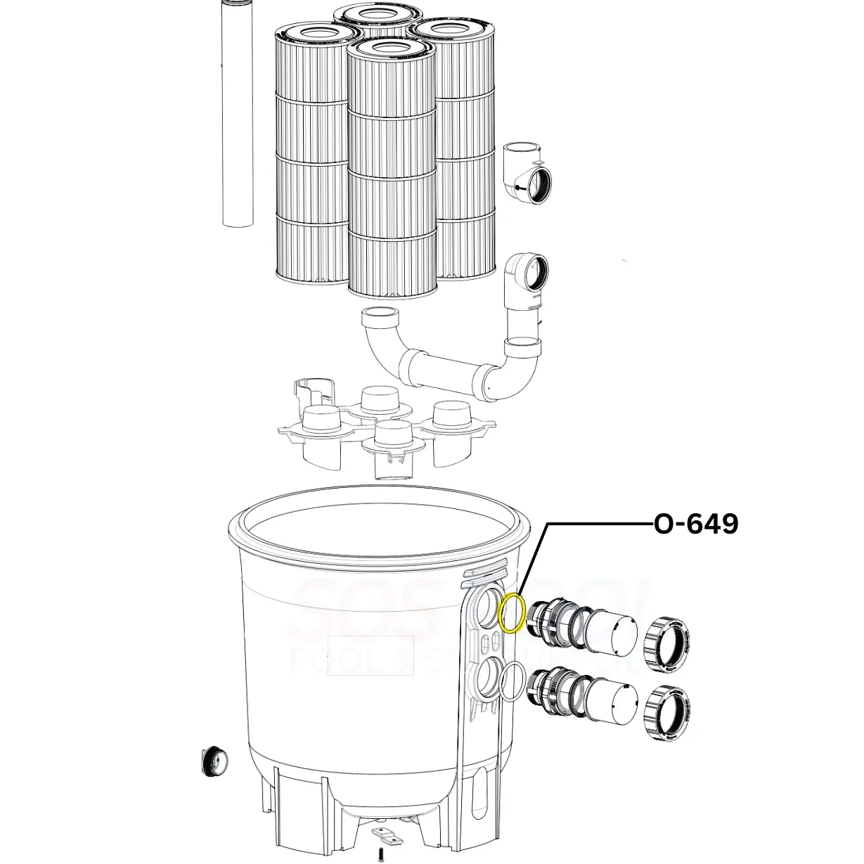 Aladdin O-Ring For Hayward Filter Bulkhead Fitting | SX0220Z2 | O-649