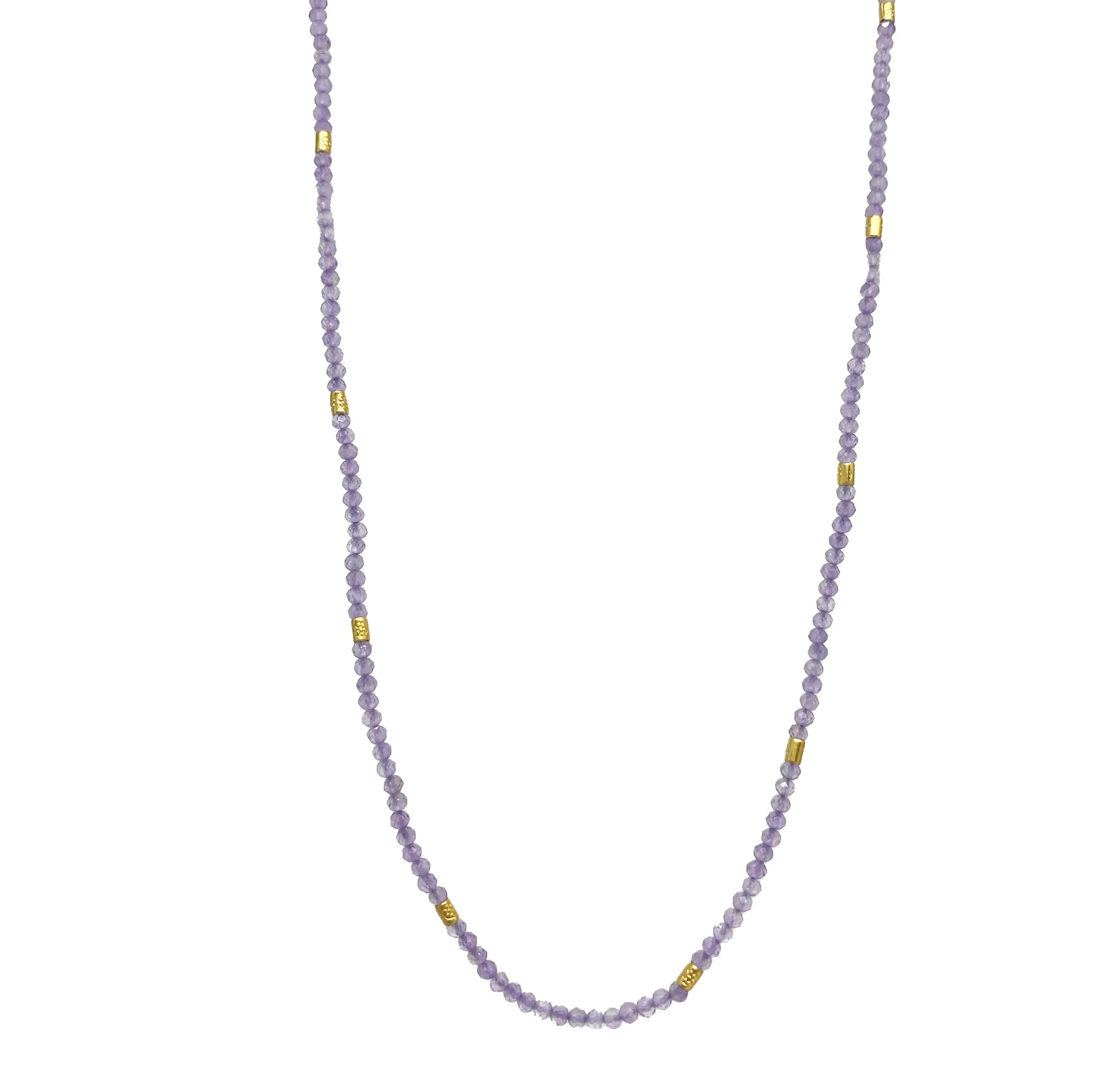 Amethyst and Gold Vermeil Bead Necklace by Debbie Fisher