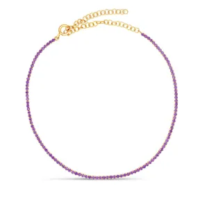 Amethyst Tennis Necklace