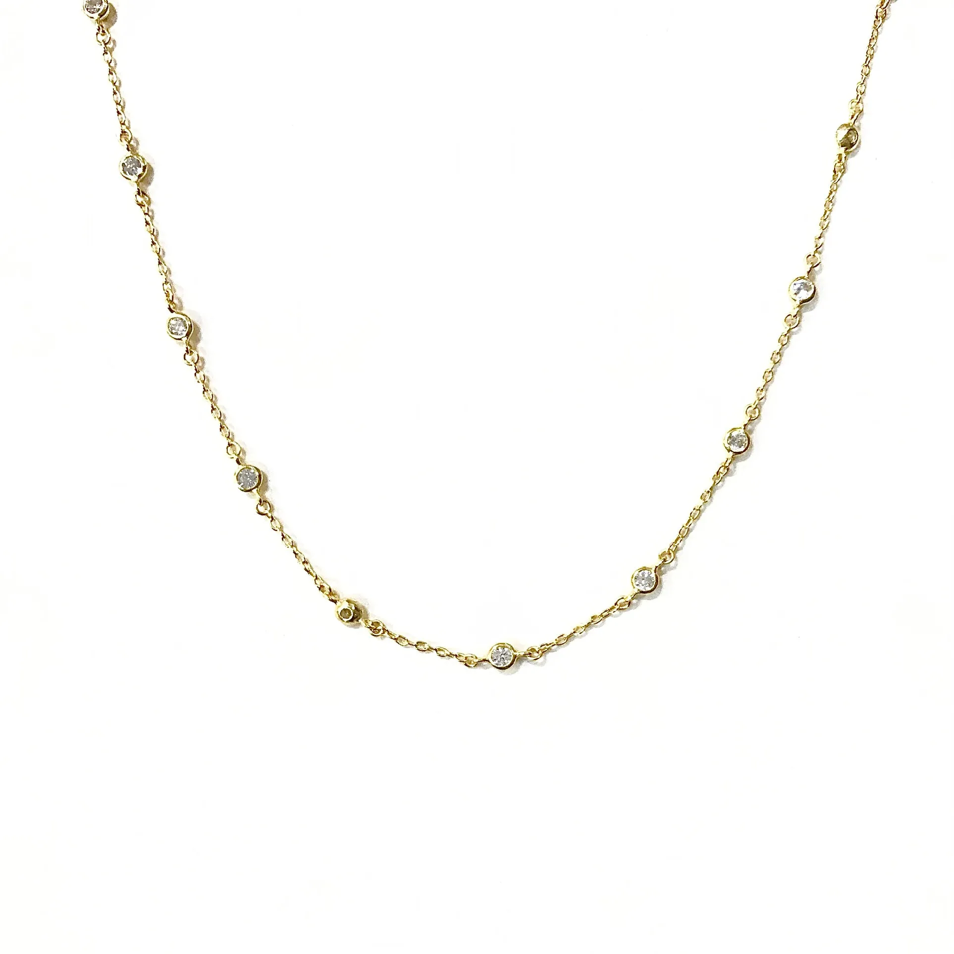 Amy Bezel Station Chain Necklace