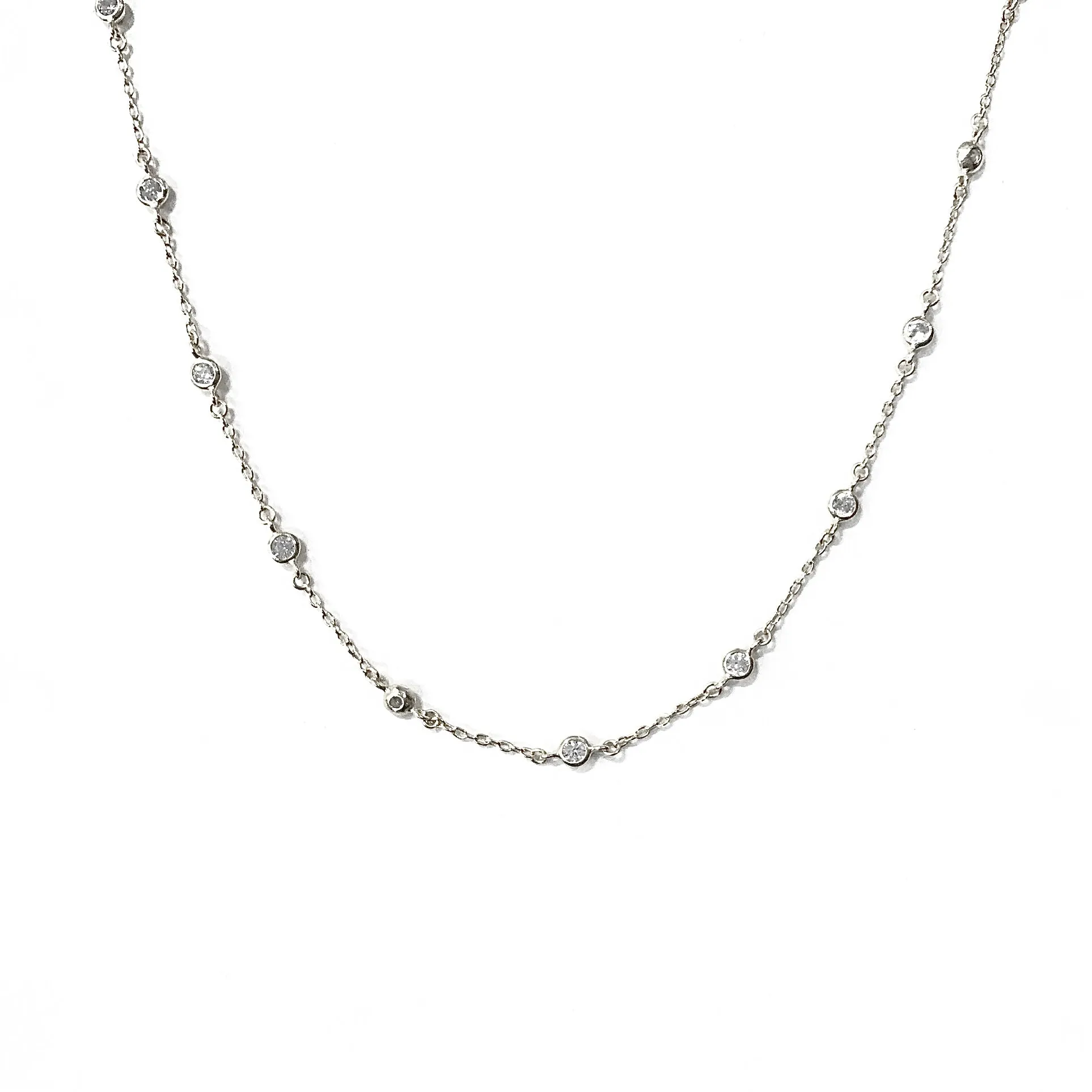 Amy Bezel Station Chain Necklace