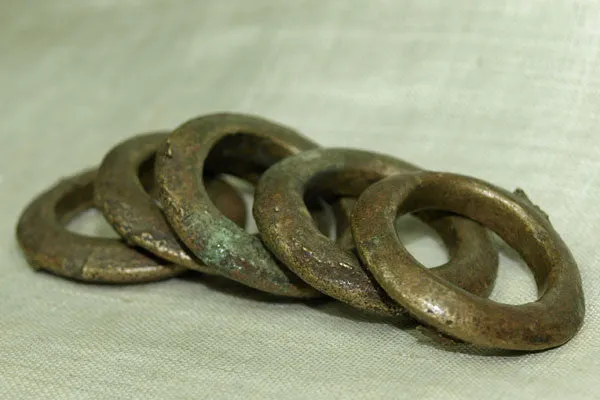 Antique Brass Ring with Ridge, Nigeria