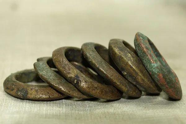 Antique Brass Ring with Ridge, Nigeria