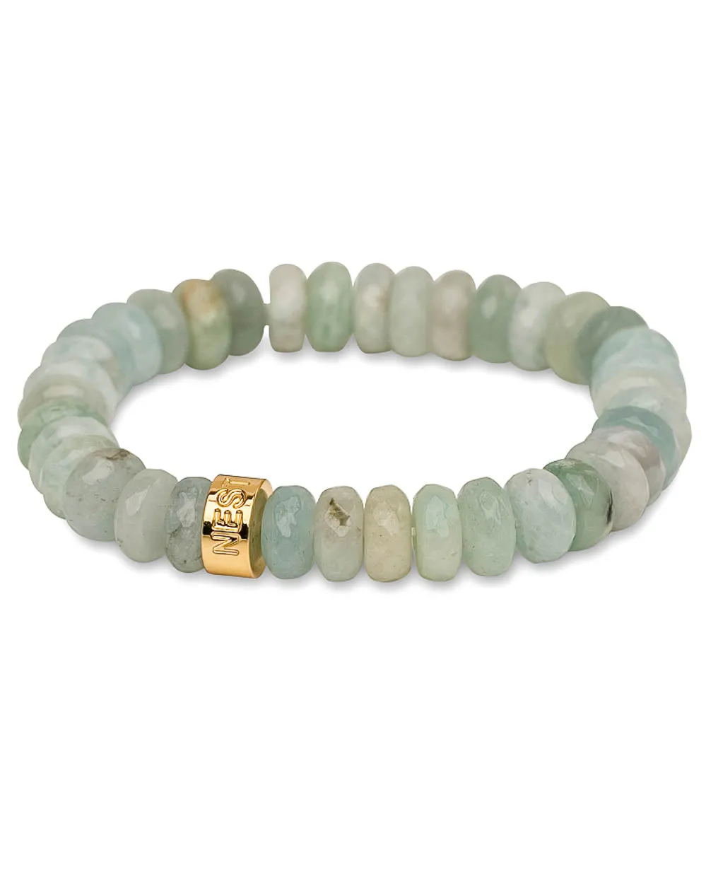 Aquamarine Beaded Stretch Bracelet