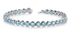 Aquamarine Bezel-Set Bracelet