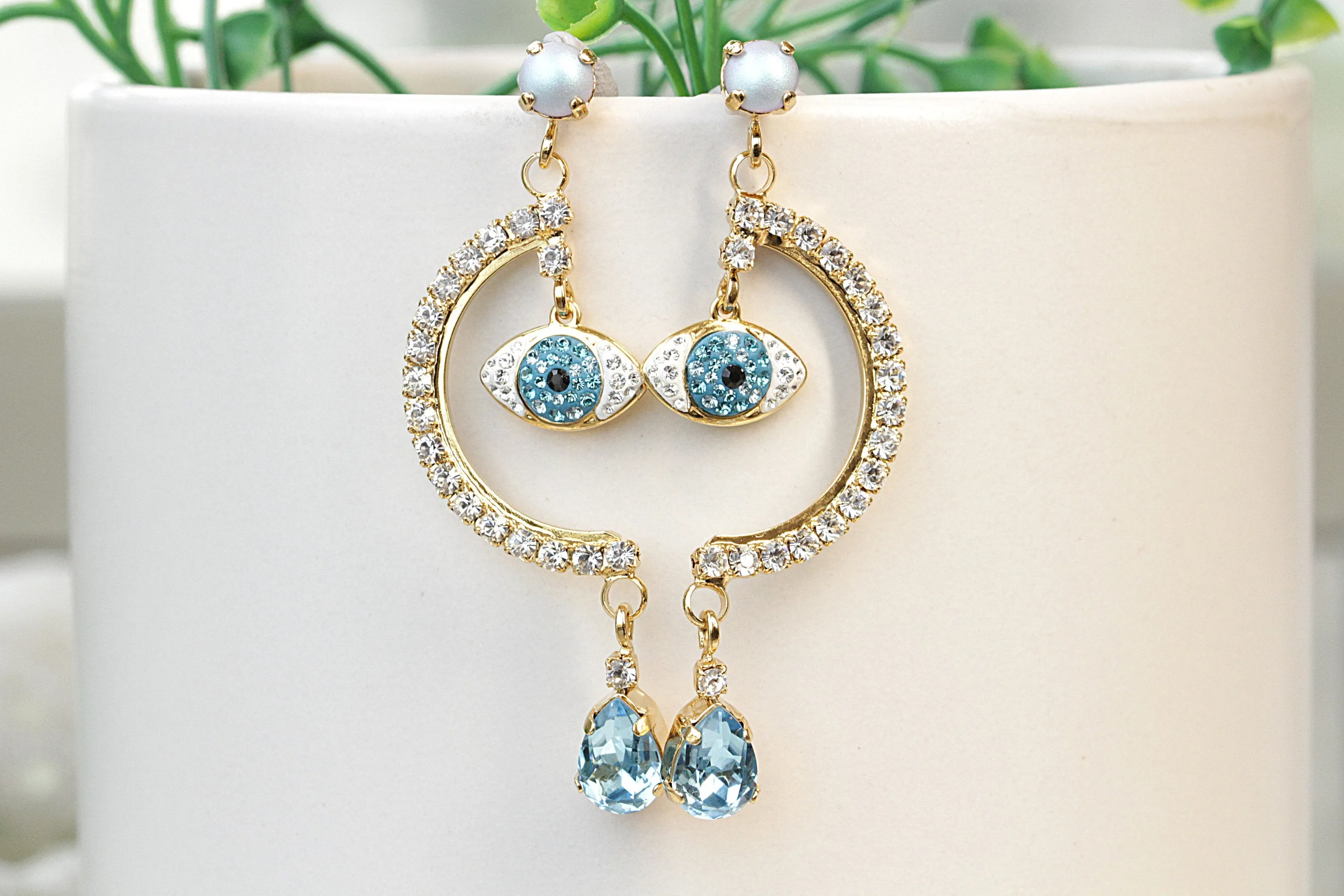 AQUAMARINE BLUE EARRINGS