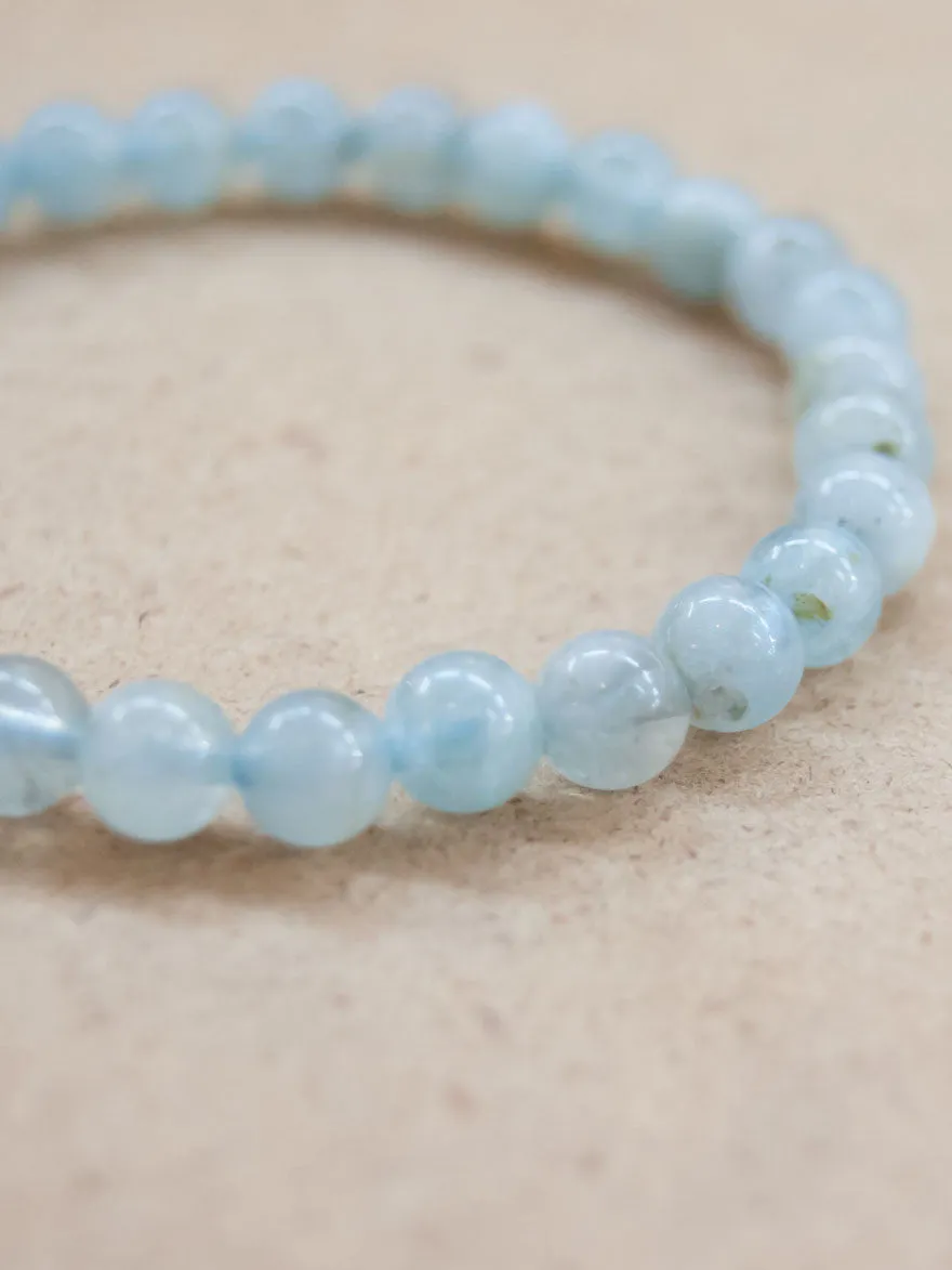 Aquamarine Mala Bracelet