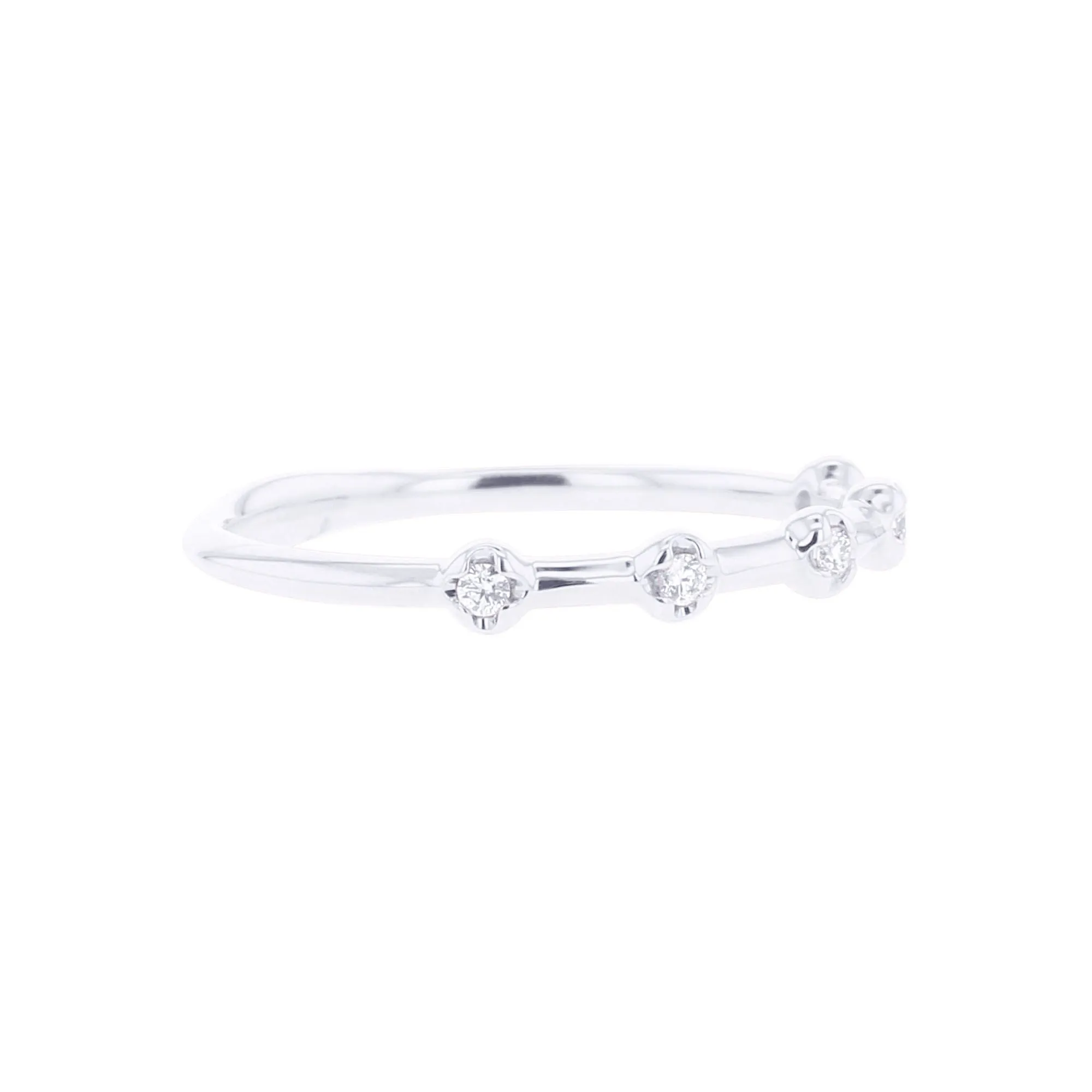 Aubrey Bubble Station Diamond Ring 1/20ct