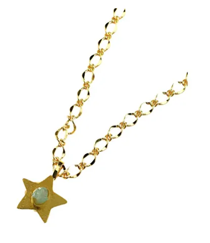 Ayla Basic Chain Collection Colombian Raw Emerald & 24k Gold Plated Chain