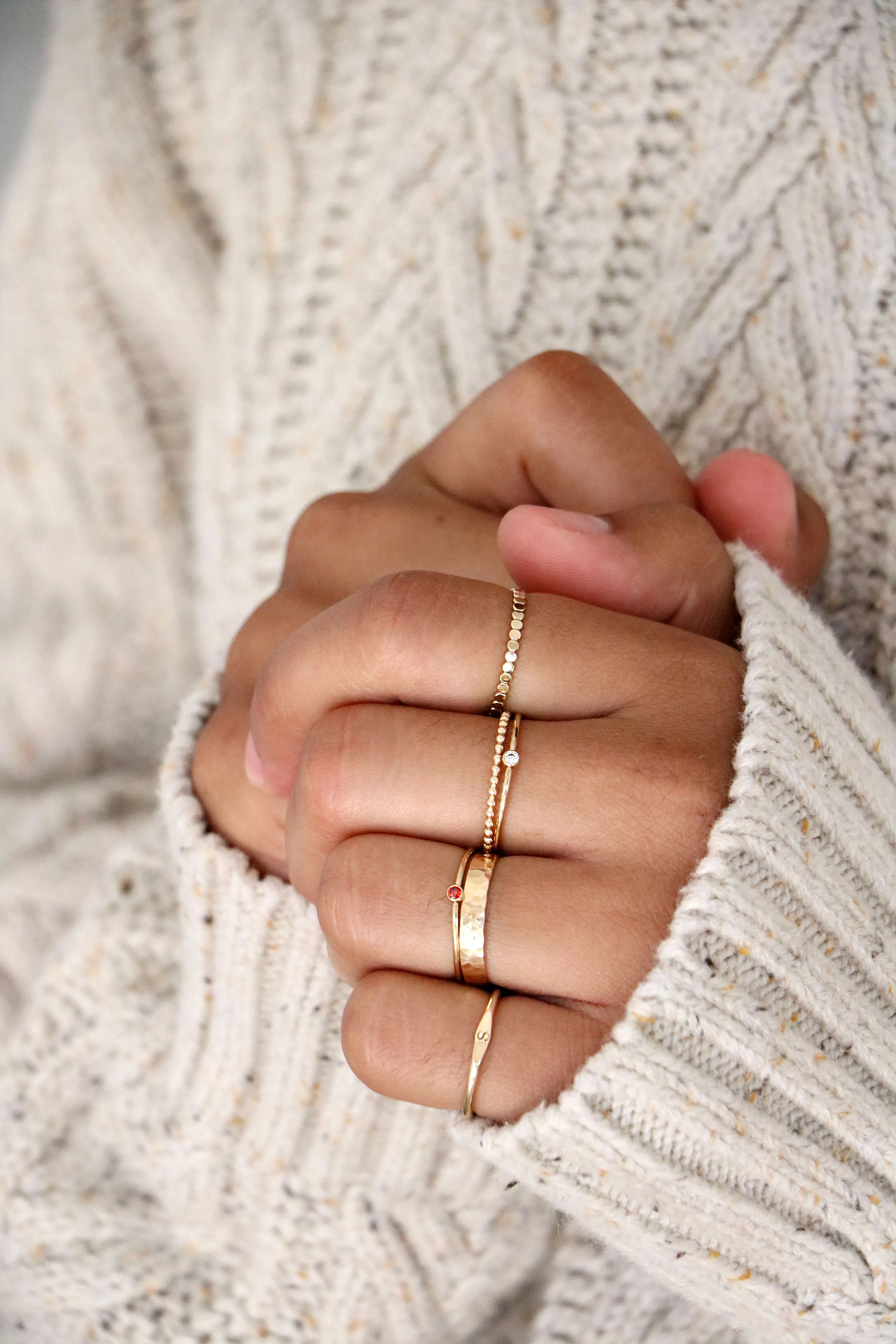 bead ring { silver   gold }